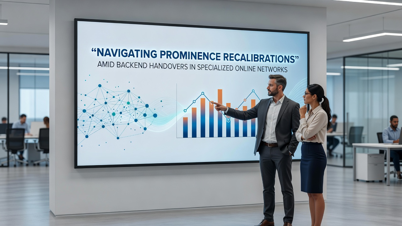 Graph illustrating prominence score changes over time during a backend handover event in an online community platform